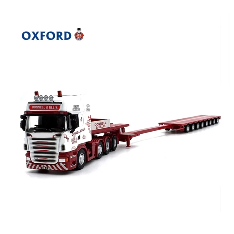 

OXFORD Diecast 1:76 Scale R580 Multi Axle Semi Trailer Alloy Car Model Finished Product Simulation Toy Collection Static Model
