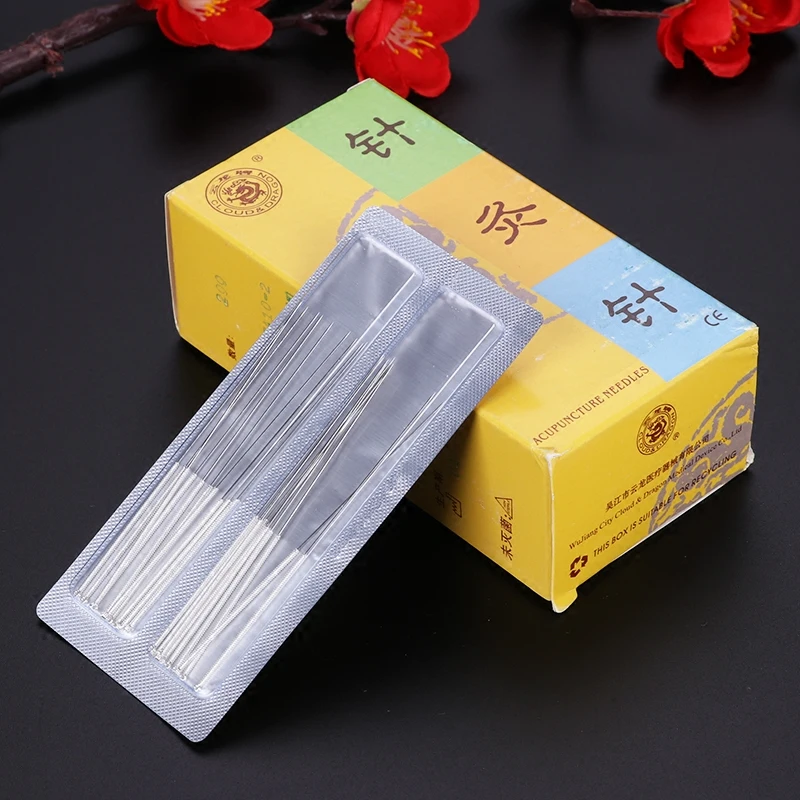 200pcs silver handle acupuncture needles reusable sterilization aluminum packing Beauty needle Yunlong traditional massage