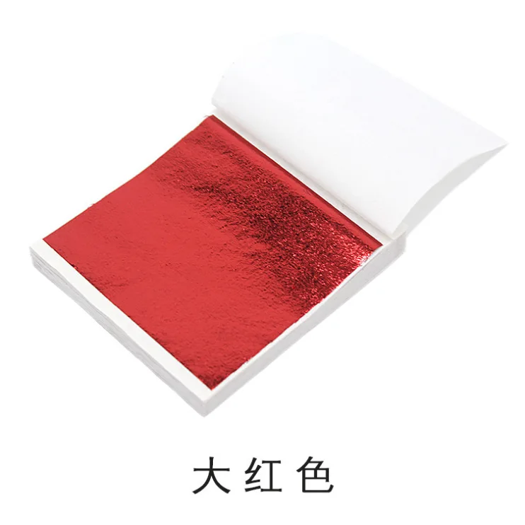 100 Stück 9 cm einzeln verpackte Nachahmung von Gold- und Silberblatt-Folienpapiere für DIY-Epoxidharz-Handwerk, Nagelkunst-Schmuckherstellung