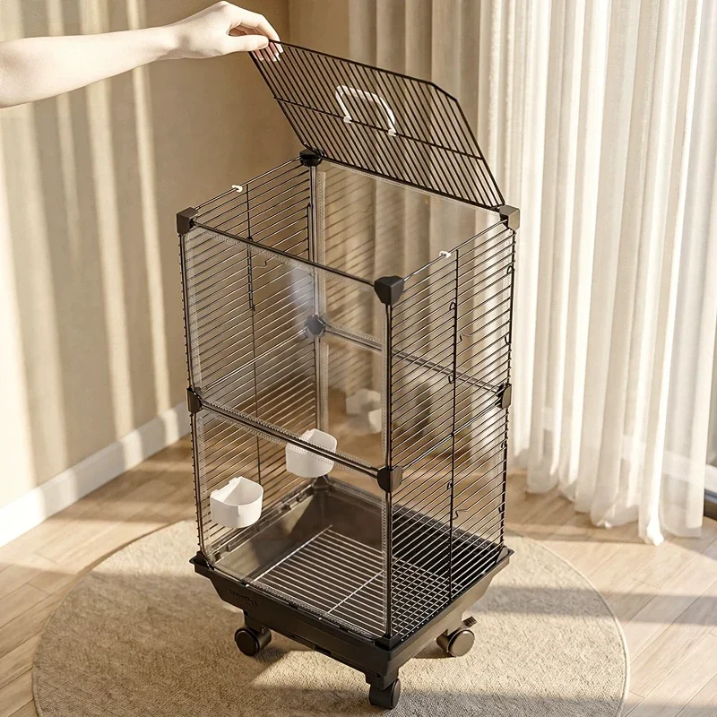 #Houses Stainless Outdoor Metal Bird Cages Cockatiel Pigeon Modern Bird Cages Hammock Gabbia Per Uccelli Small Animals Supplies