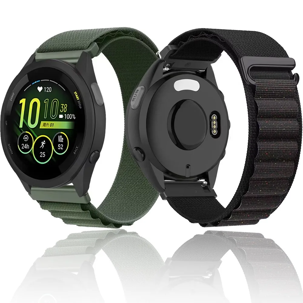 20/22 مللي متر حزام نايلون للغارمين Forerunner 265 165 55 965 مريح للتنفس معصمه Garmin Vivomove/Move Trend/Venu 3 حزام