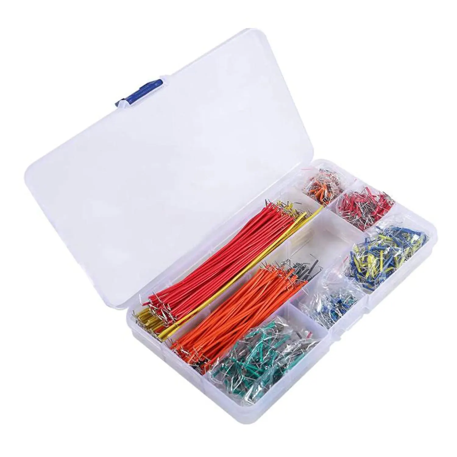 840Pcs Preformed Breadboard Jumper Wire Kit 14 Lengths Assorted Jumper Wire for Breadboard Prototyping Circuits With Box