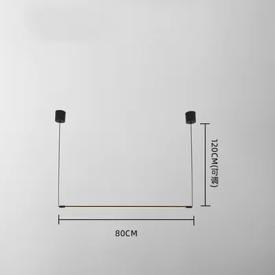 LED-hanglampen Minimalistische lange lijn plafondlamp Zwart aluminium hangend verlichtingsarmatuur voor thuis eetkamer slaapkamer studeerkamer