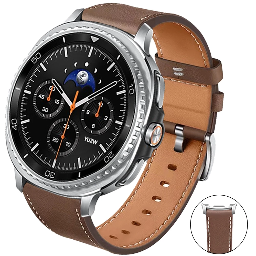 Lederarmband für Samsung Galaxy Ultra(2025) Watch 8 40 mm 44 mm Smartwatch-Band für Galaxy Watch Ultra 47 mm 8Klasse weiche Armbänder