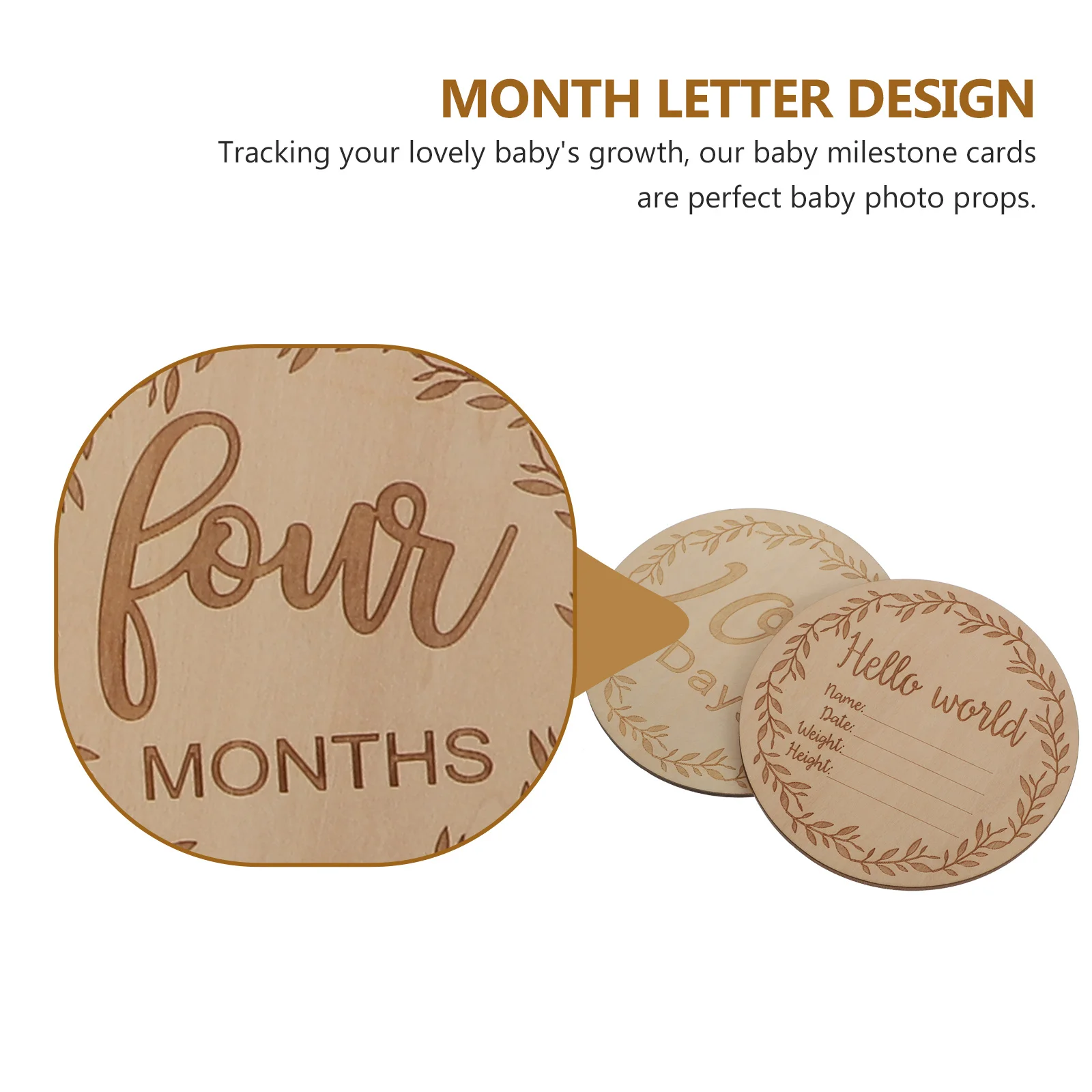 12 قطعة بطاقات معلم الطفل الخشبي النمو الشهري التذكارية التصوير الدعائم عيد ميلاد الرضع تسجيل الهدايا التذكارية