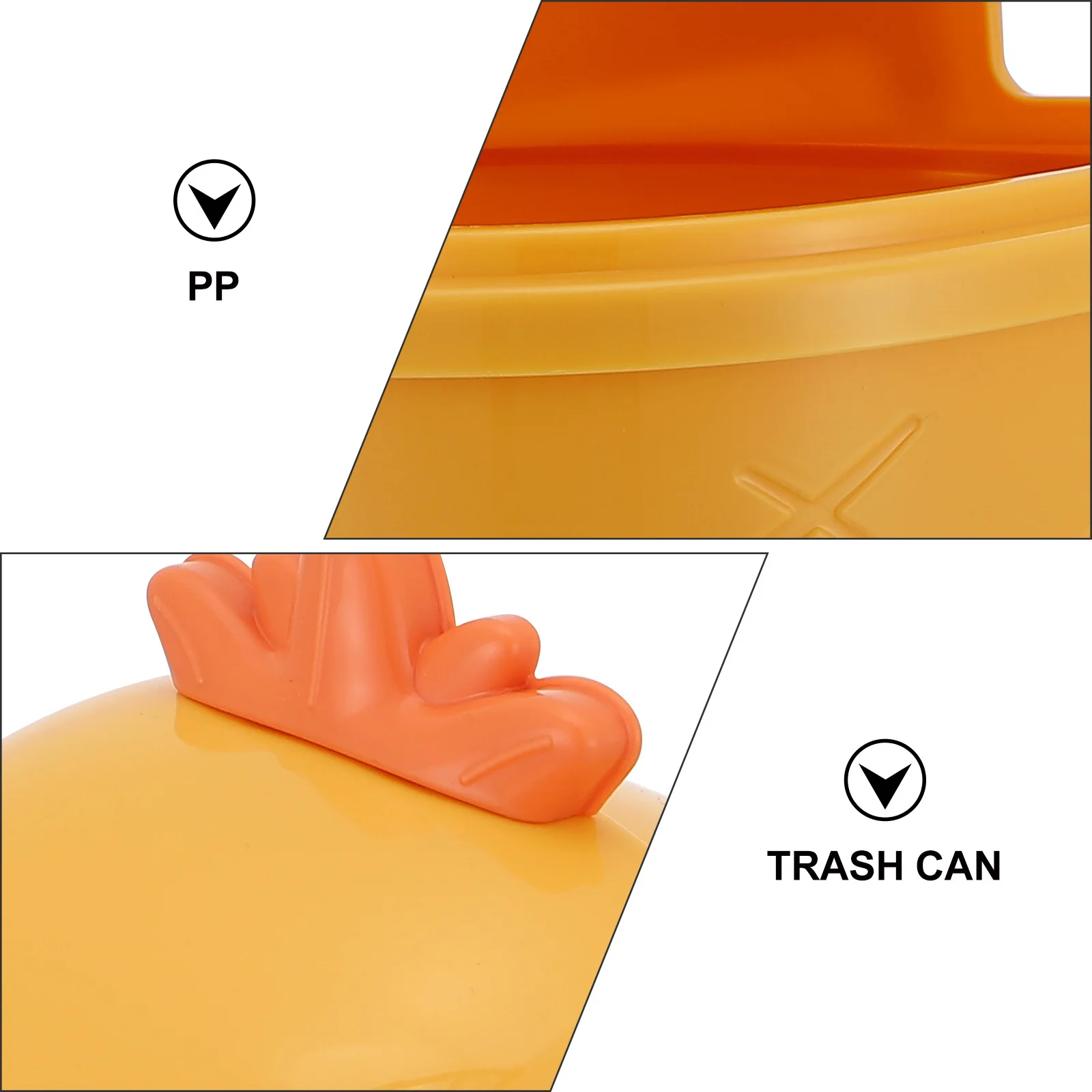 

1pc Mini Fruit Trash Can Slide Lid Design For Bedroom Kitchen Desktop Household Storage Bucket Practical Plastic Waste Basket