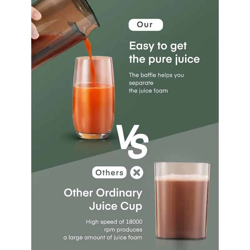 Juicer Machines, Juicers Extractor Easy to Clean, HOUSNAT Centrifugal Extractor Juicer 3 Speeds with Big Mouth 3" Feed Chute