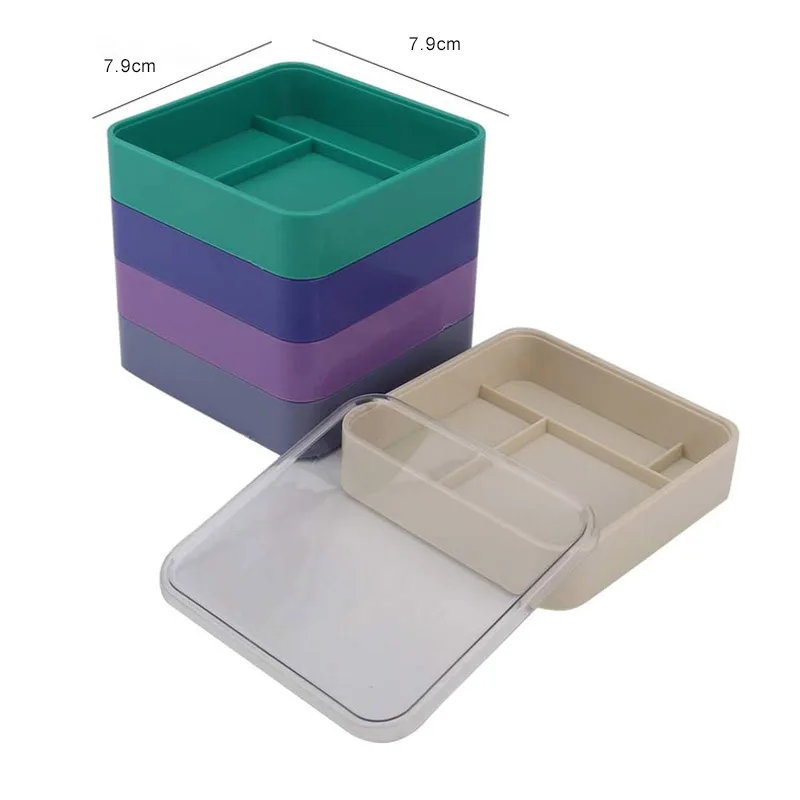 Caja de almacenamiento de piezas de reloj de 5 capas, contenedor de plástico colorido para piezas de movimiento de reloj, manualidades, piezas pequeñas, joyería de cuentas