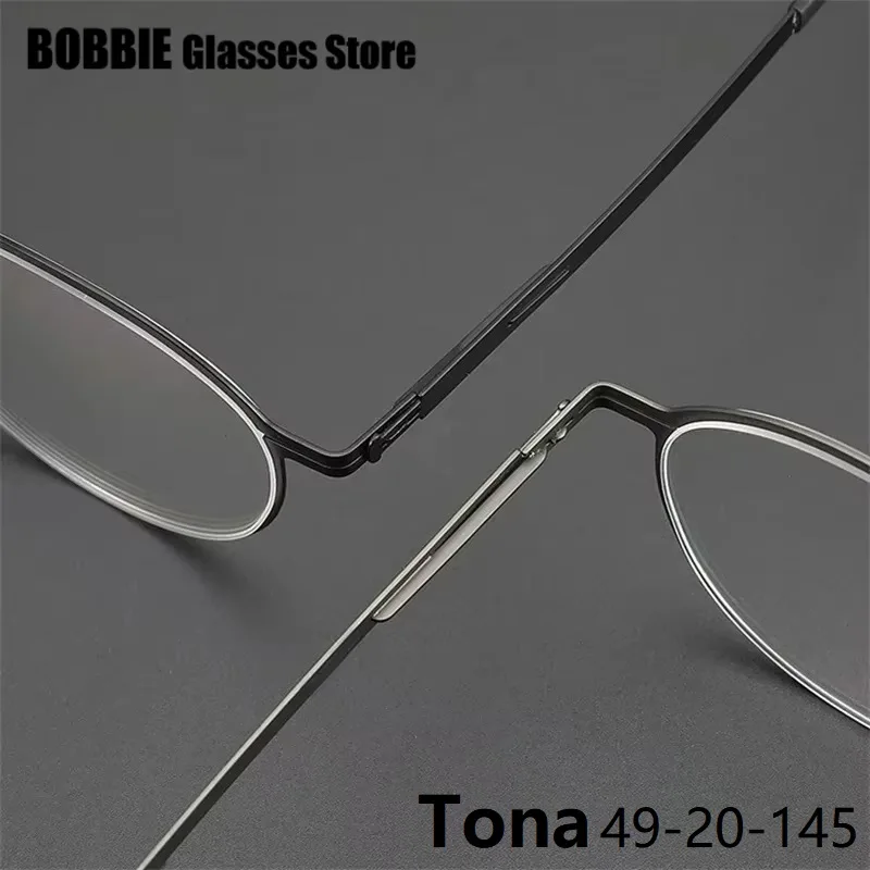 

Round Glasses Men Super Thin Medical Aviation Stainless Steel Retro Round Eyeglasses Women Spectacle Frame Germany Brand Design
