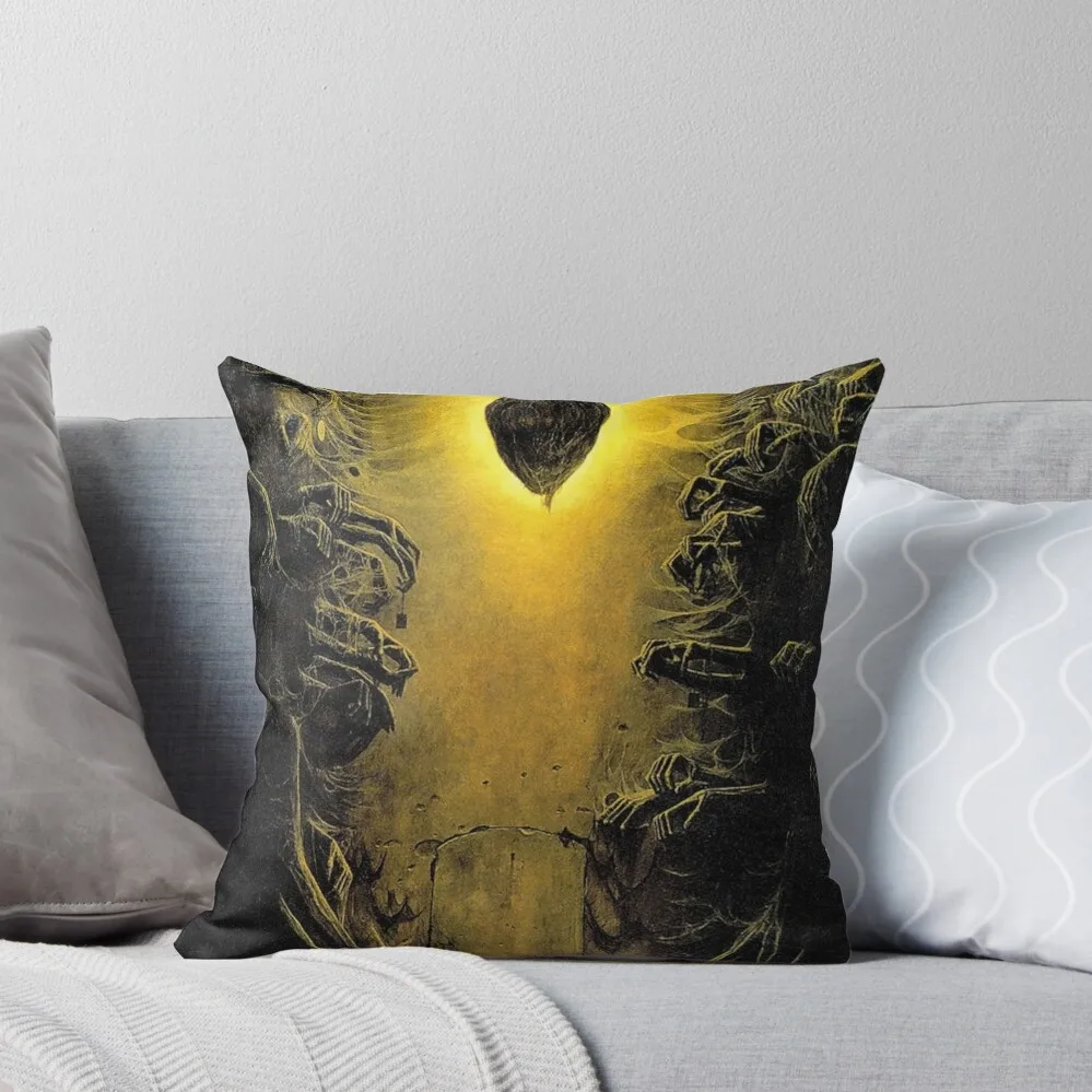 Untitled, by Zdzis?aw Beksiński Throw Pillow christmas pillowcases Cushions For Sofa pillow cover luxury pillow