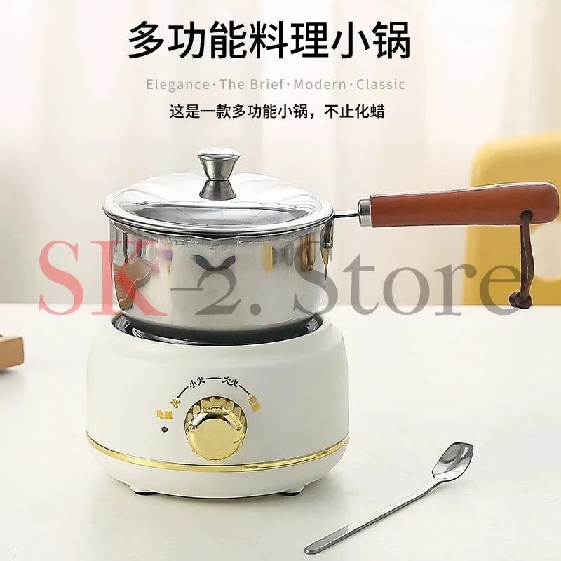 Mini Electric Wax Melting Pot Set - Stainless Steel Heater for DIY Candle, Soy Wax, Ghee Making, Craft Tools