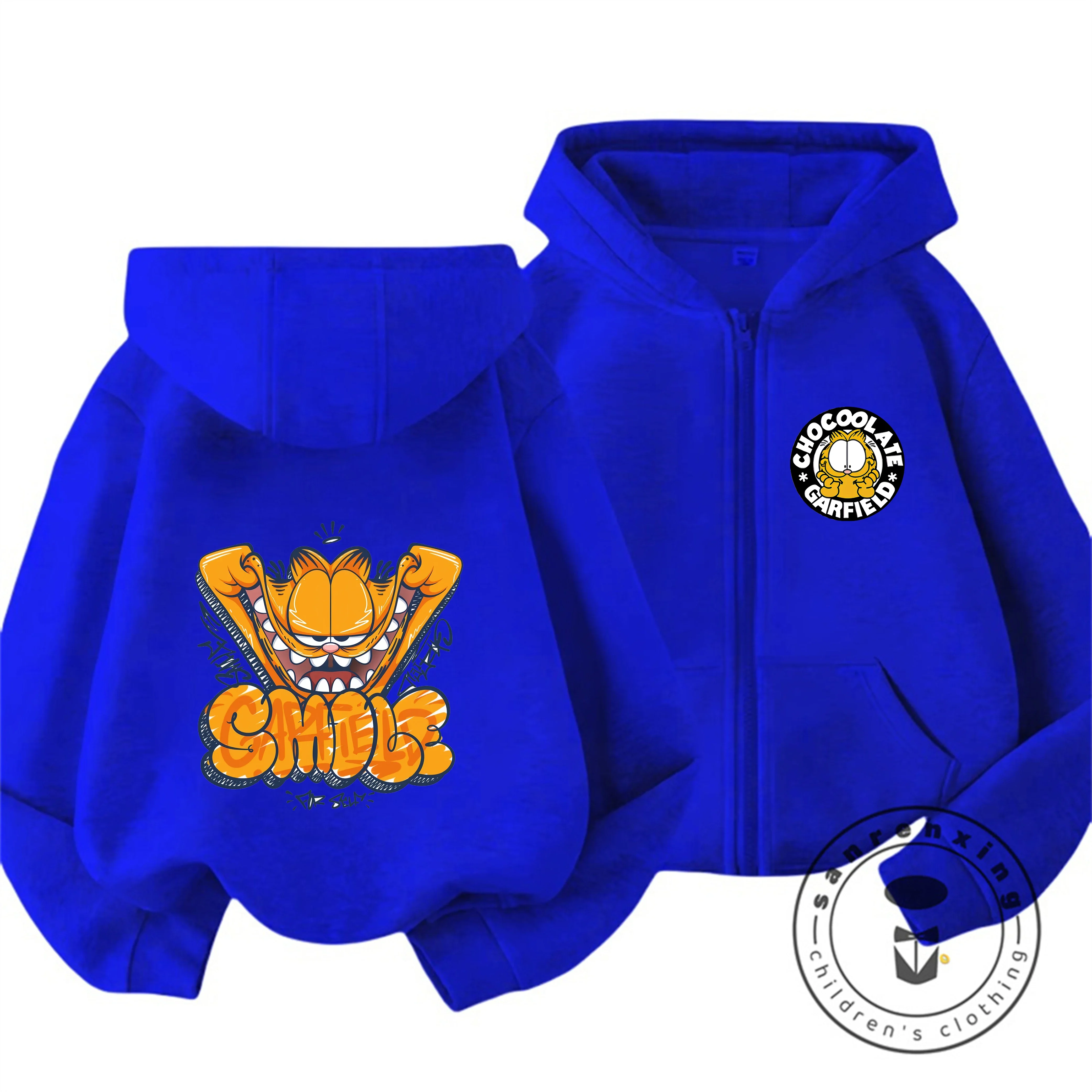 

Garfield New Zip Up Hooded Sweatshirt Kids Boys Girls Autumn Winter Cute Kawaii Trendy Cartoon Children Outfit 3 14T