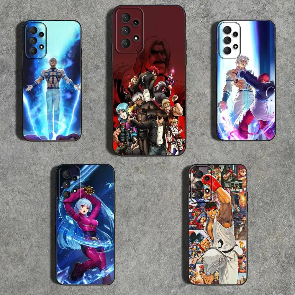 حافظة هاتف KingS of F-Fighters-Game لهاتف Samsung Galaxy A 91,80,73,72,71,53,52,51,22,5G غطاء أسود ناعم مقاوم للصدمات
