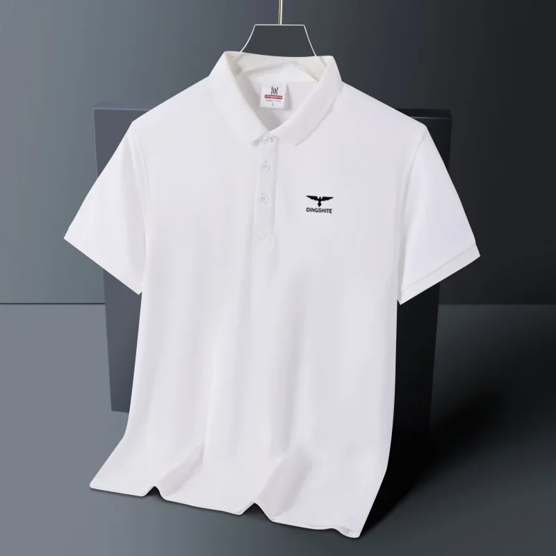 2024 Zomer Hoge Kwaliteit Heren Poloshirt Casual Ademend Korte Mouwen Heren Overhemd Opstaande Kraag Poloshirt Top Heren T-Shirt