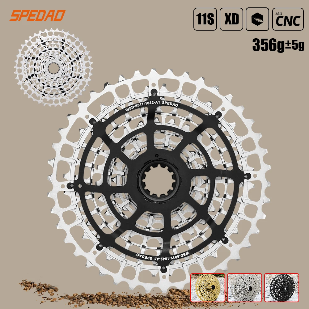 2023 SPEDAO 11s 10-42T  MTB Bicycle Cassette CNC Bike Freeewheel Fits XD Super Light CNC Made 356g Cycling Accessories 11V