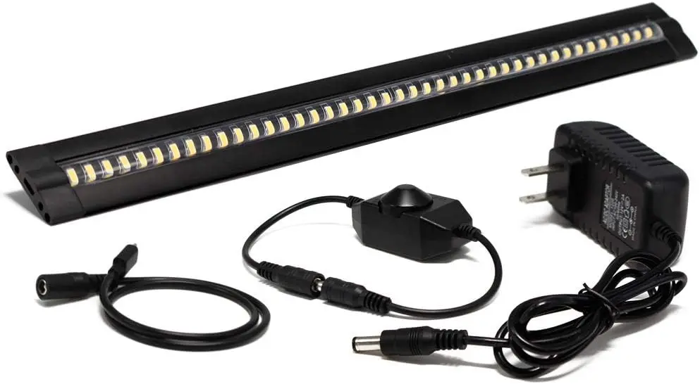 

13-дюймовая светодиодная подсветка для шкафов, 12В 5Вт, ультратонкая, с подключением к сети, диммируемая, теплый белый свет, CRI90, для кухонных полок и рабочих столов