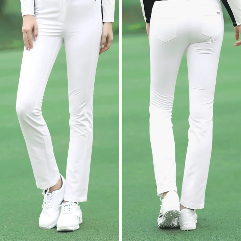 PGM Autumn Winter Ladies Golf Pants Women High Elasticity Sport Trousers Slim Fit Golf/Tennis Pants Warm Windproof Golf Clothing