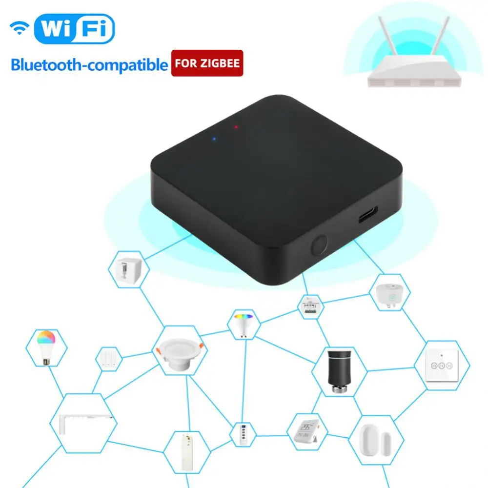 Tuya Multi-Mode Smart Gateway, Wi-Fi, Bluetooth, Compatível com Mesh Hub, Smart Life App, Alexa Home, 1 pc, 2pcs