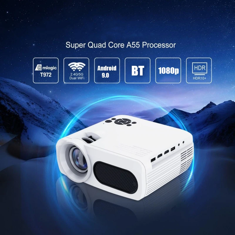 Smart Android 4K LED Projector 300 ANSI Full HD 1080P Video Home Theater Auto Keystone 5G WiFi Outdoor Travel Portable Proyector