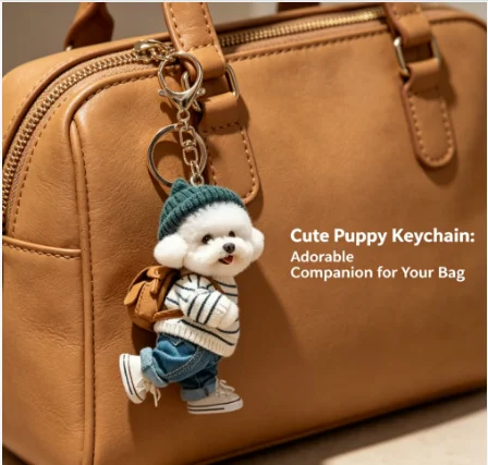 

Cute Pet Acrylic Keychain For Dog Cat Custom Cartoon Charm Key Ring For Bag Backpack Decor Gift