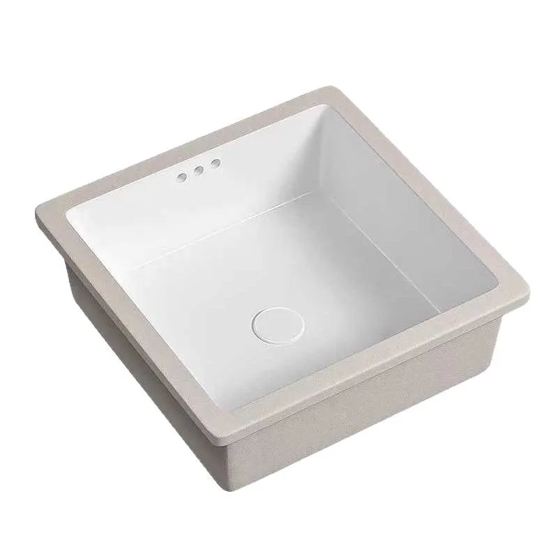 

Modern simple square flat bottom, under-counter basin embedded round wash basin for home use