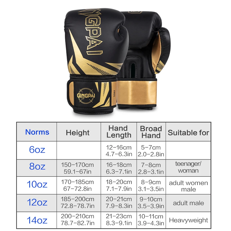 6-16oz Professional adult boxing gloves children\'s fighting Sanda Muay Thai combat training practical punching sandbags thick
