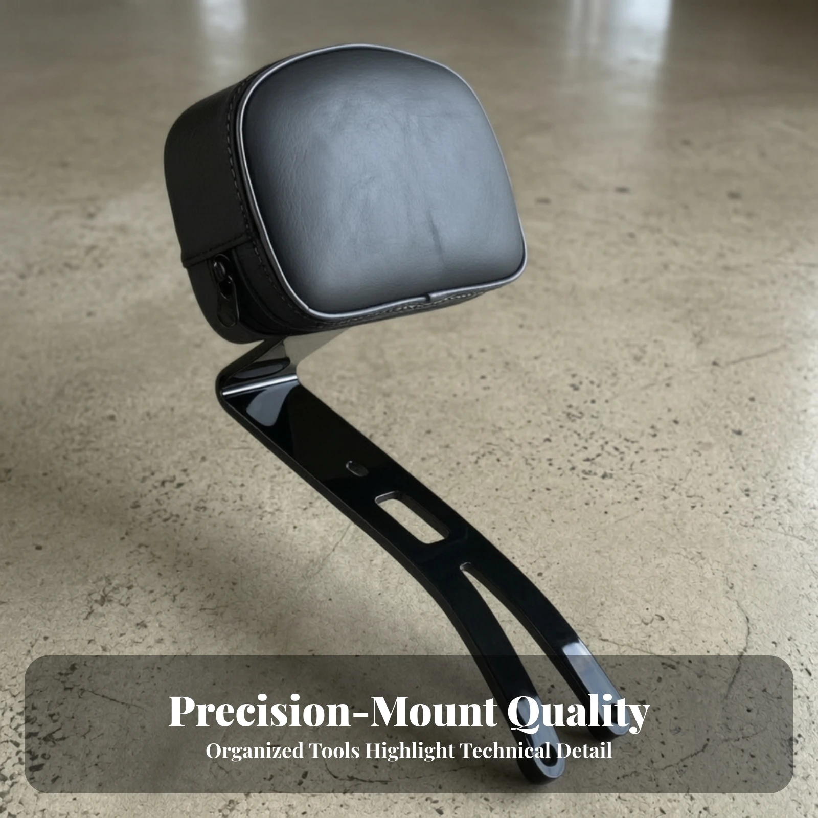 Passenger Backrest with Cushion Pad Easy to Install Motorcycle Backrest with Bracket Sissy Bar with Cushion Pad Compact