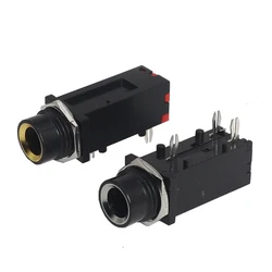 【10-5PCS】Audio Jack 6.35mm 3Pin Mono Audio Stereo Audio Socket Microphone Welding Line For Microphone Socket