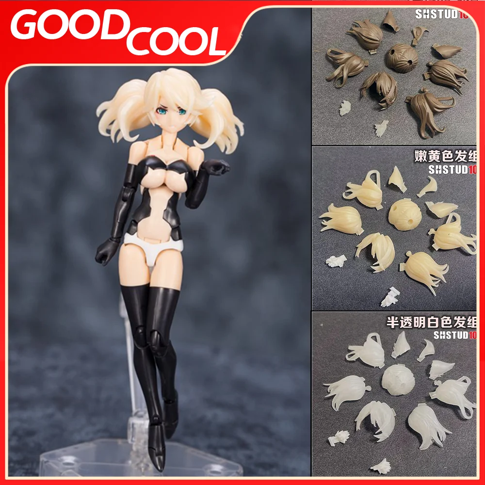 SH STUDIO FS13 1/12 Scale Goddess Device Big Wave Hairstyle Resin GK Accessory Model Fit 6 inch Action Figure Body In Stock