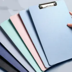 Fournitures scolaires et de bureau avec clip à profil bas, bloc-notes en plastique