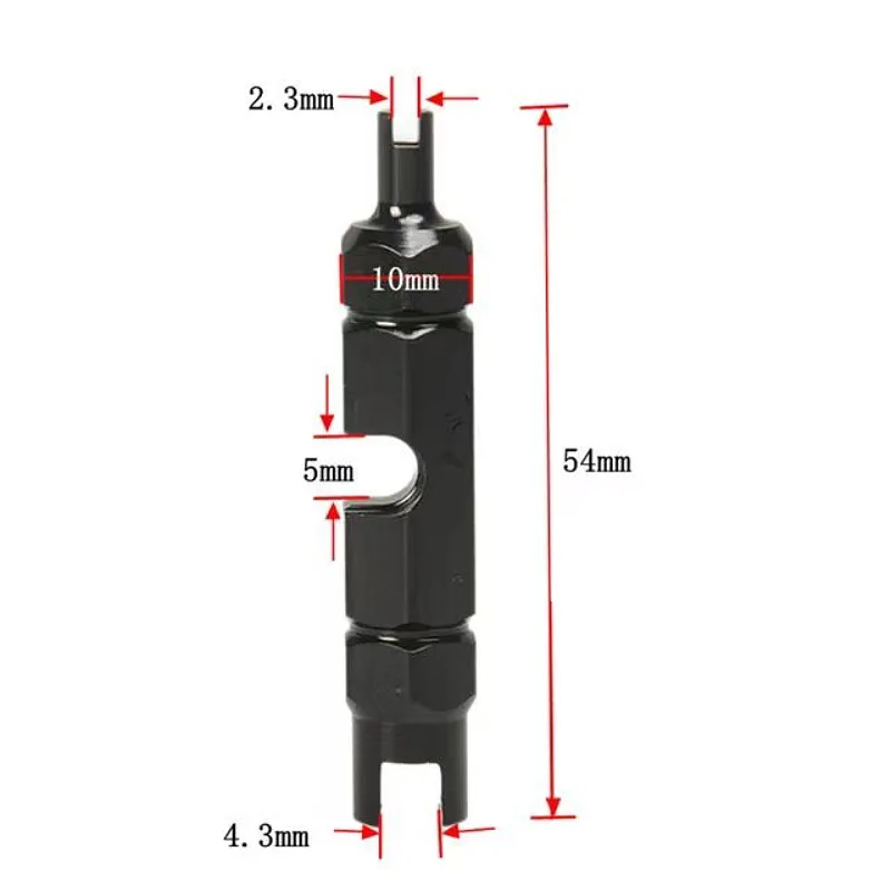 Llave de núcleo de válvula de bicicleta de aleación de aluminio, herramienta extractora de núcleo de válvula de varilla de extensión de neumático de bicicleta multifuncional