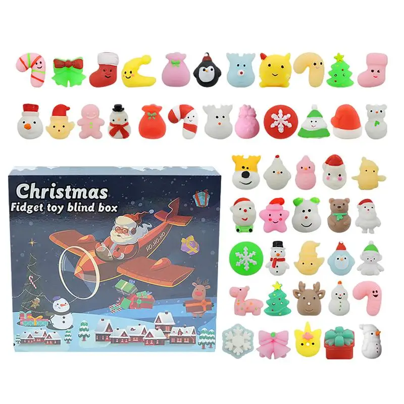 Holiday Advent Calendar Rubber Duck Stocking Stuffer Collectible Toys Cute Christmas Fantasy Cute Dolls Christmas Countdown