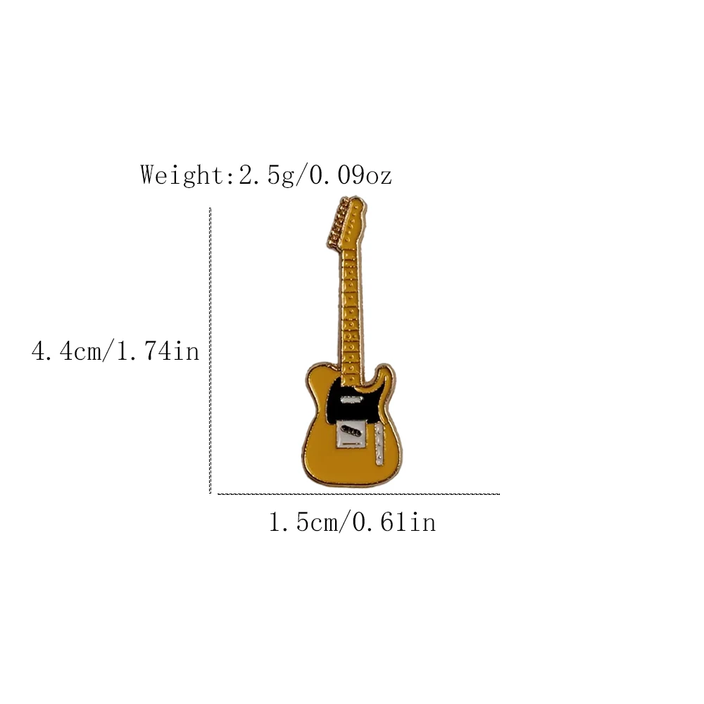 4pcs Electric Guitar Brooch set Personalized Musical Instrument Violin Pin Fashionable and Versatile Badge Clothing Bag Brooch