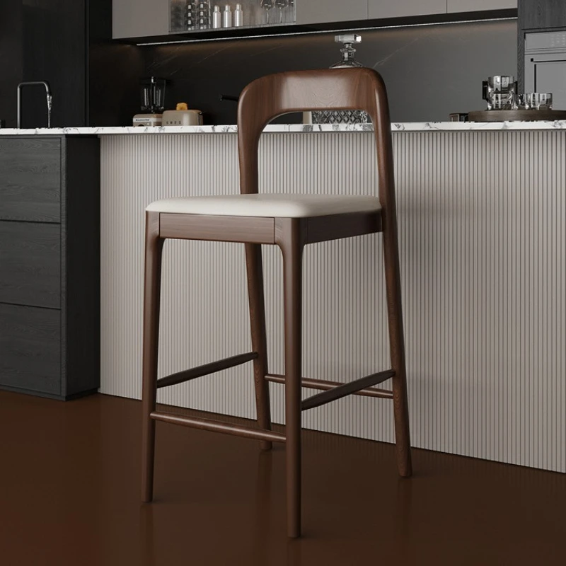 

Island Kitchen Bar Stools Cushions Modern Wooden High Living Room Bar Stools Home Brown Minimalist Sillas De Comedor Furniture