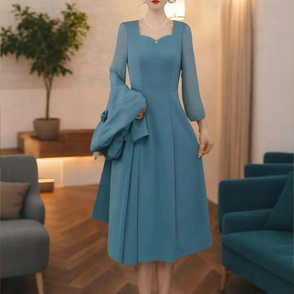 

2025 женский костюм, платье из полиэстера, женское платье, элегантный женский комплект из 2 предметов для официальных случаев, длинное элегантное платье из двух предметов