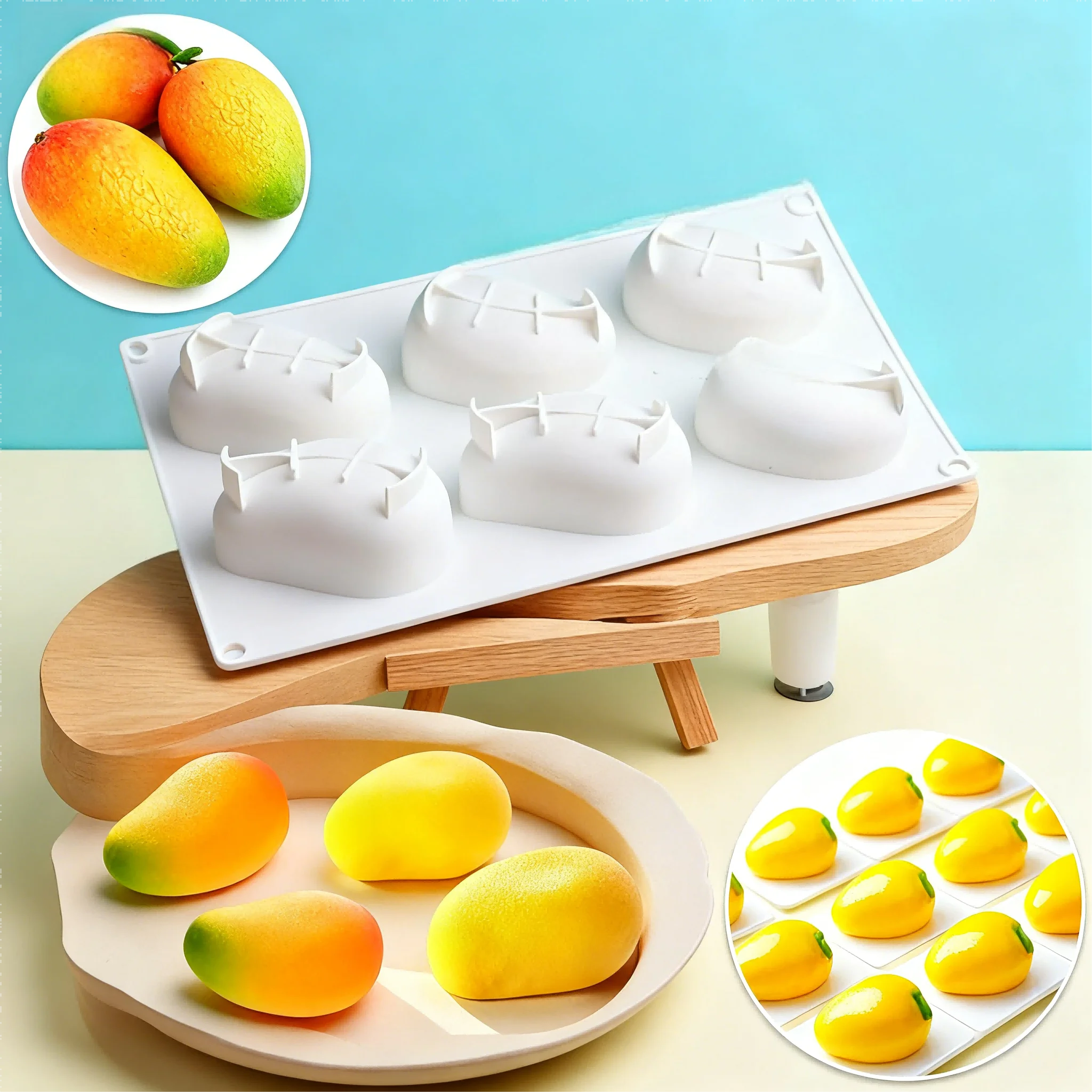 

Mango Shaped Silicone Mold Suitable For Homemade Jelly Mousse Cake Ice Cream And Other Desserts Suitable For Family Gatherings