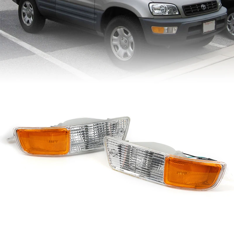 

Car Front Bumper Fog Light Driving Lamp Daytime Turn Signal Lights Fog Day Lamp With wire Assembly For Toyota RAV4 1998 1999