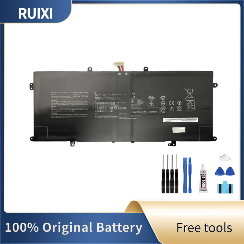 RUIXI Original  C41N1904 Laptop Battery For ZenBook 13 UX325 UX325EA UX363EA 14 UM425IA UX425E UX425EA Series