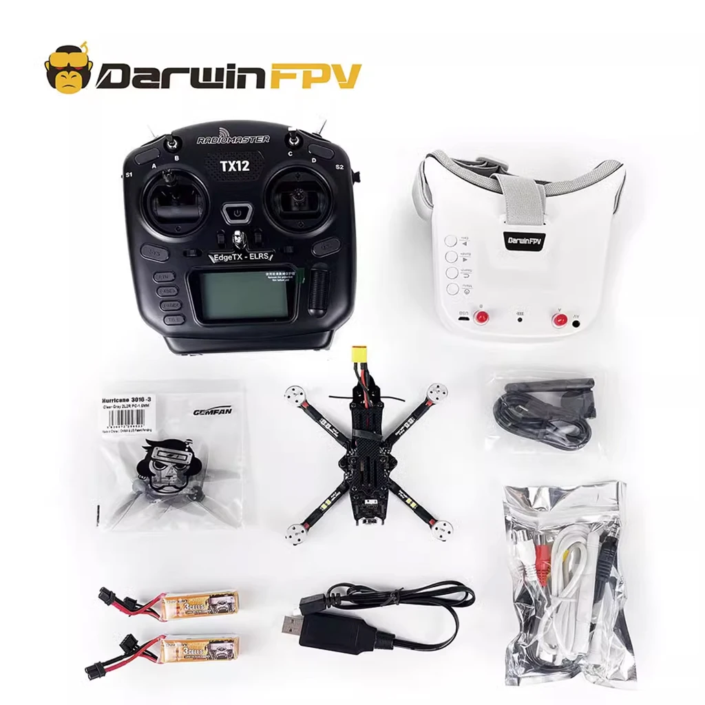 

Дрон DarwinFPV Baby Ape Pro V2 3-дюймовый FPV 142 мм с бесщеточным Мотором Caddx F4 AIO Контроллер полета VTX пропеллер Квадрокоптер