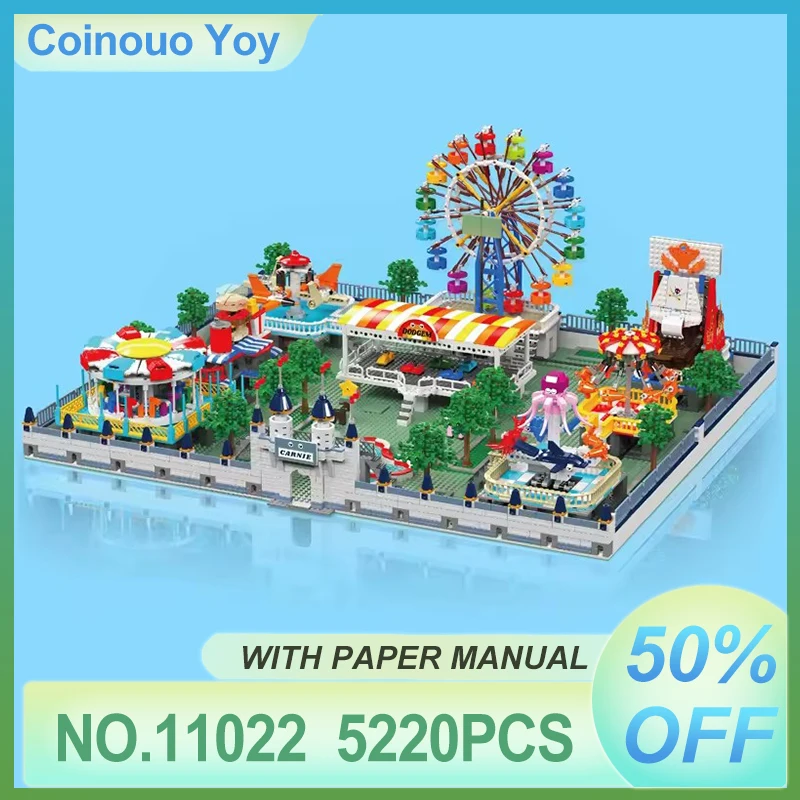 

Luxury Fairground Series MK Amusement Park Building Block 11022 Dreamy Electric Amusement Park Bricks DIY Toys Kids Adults Gifts