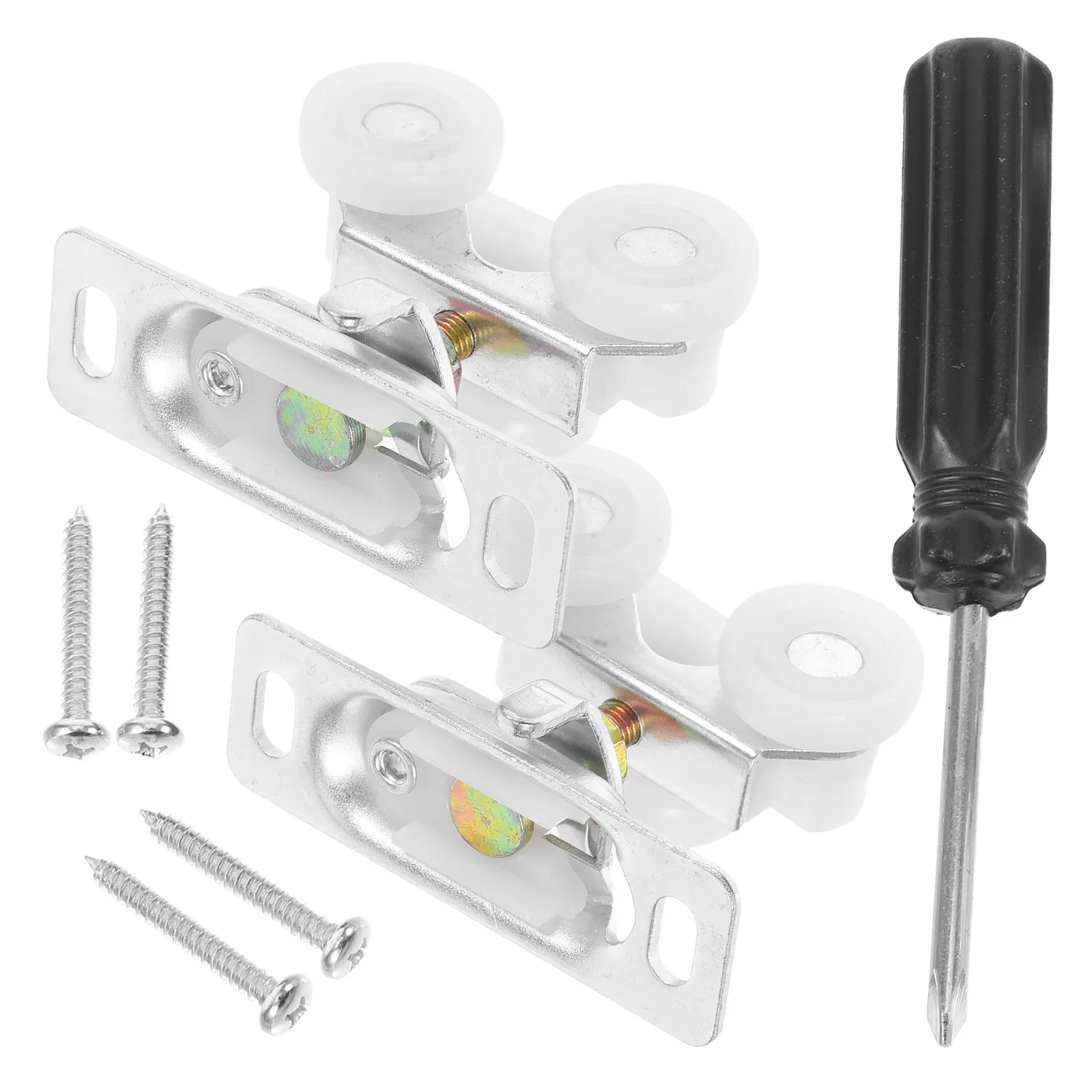 1Set Rv Schuifdeur Wielen Schroevendraaier Schroeven Gemakkelijk Installeren Schuifdeur Mechanisme Vervanging Camper Camper Kit