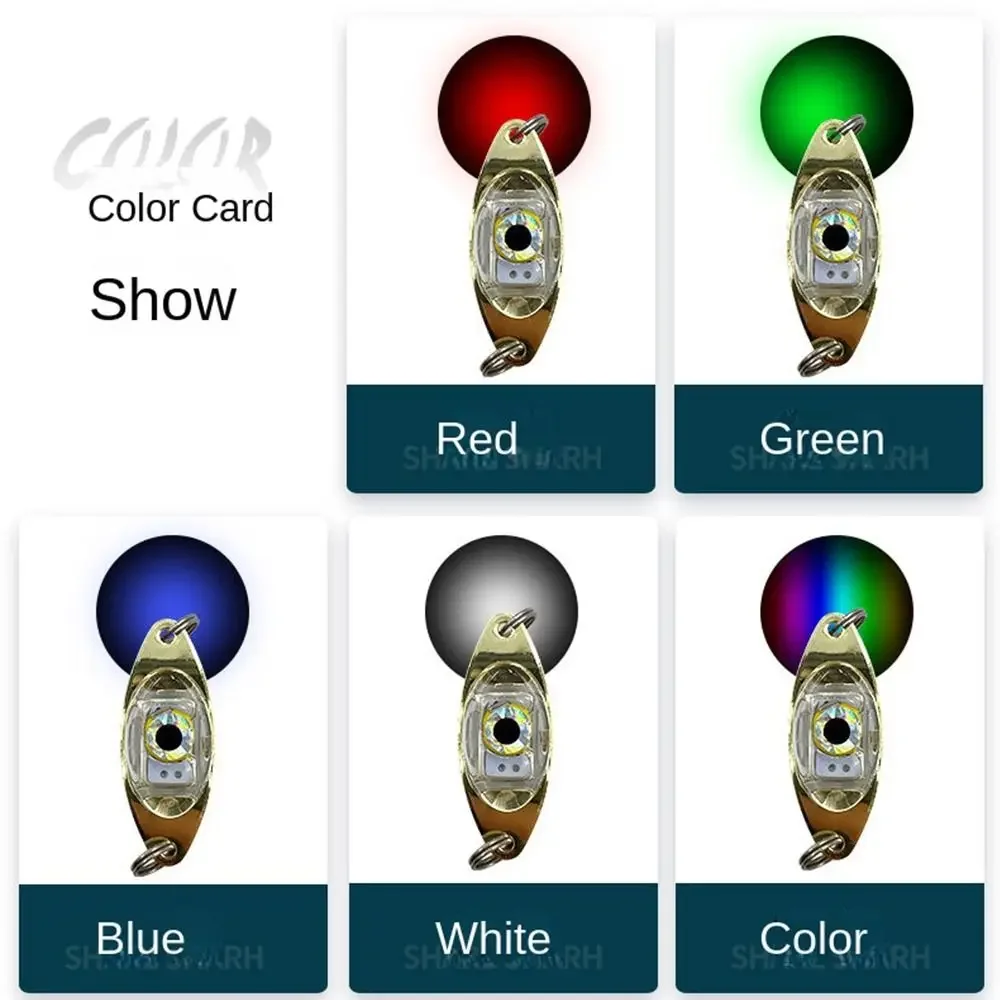 Eye Shape LED Lure Light Fluorescent Attracting Fish Flash Lamp Bass Spoon Fishing Squid Deep Drop Underwater Fishing Tools