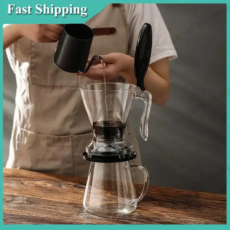 -BABQ Large-Capacity Coffee Filter Cup With Lid - Hand Brew Drip Coffee & Tea Infuser, Espresso Pot, Ideal For Ice Drinks