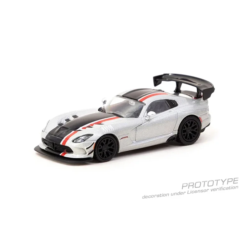 

In Stock 1:64 Tarmac Works Viper ACR Extreme Silver Metallic Diecast Diorama Car Model Toys TW