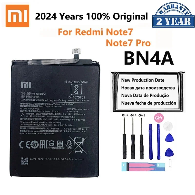 New Original Phone Battery BN4A For Xiaomi Redmi Note 7 Note7 Pro Note7Pro High Quality 4000mAh Phone Replacement Batteries