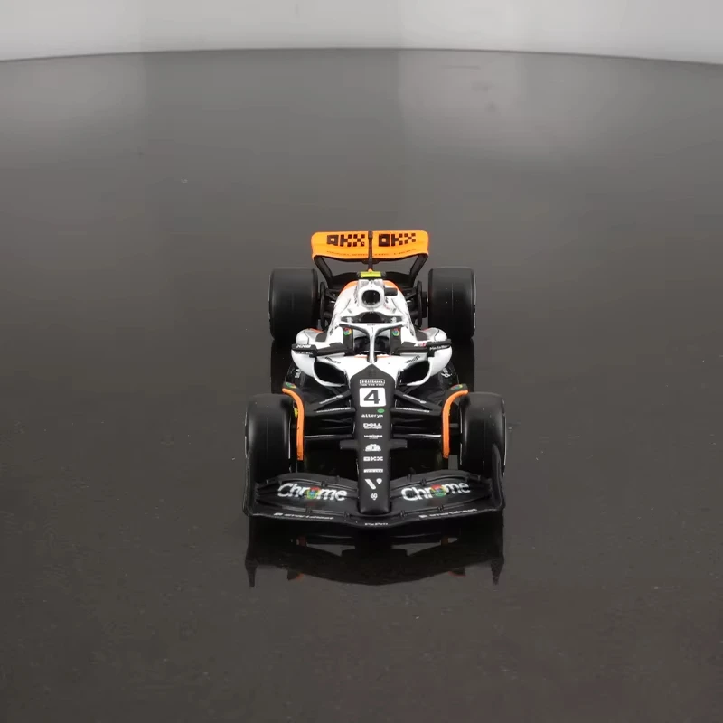 Novo Bburago 1:43 MCL60 Monaco Grande Prêmio Mclaren Lando Norris 4 #   Modelo fundido em miniatura em liga 81 #   Modelo de carro Oscar Piastri F1