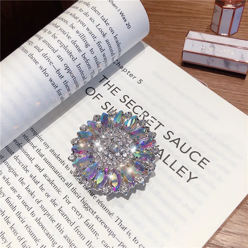 Роскошный держатель для телефона с бриллиантовым жемчугом, популярный складной держатель для мобильного телефона на палец для iPhone, Samsung, кронштейн для крепления на ручке