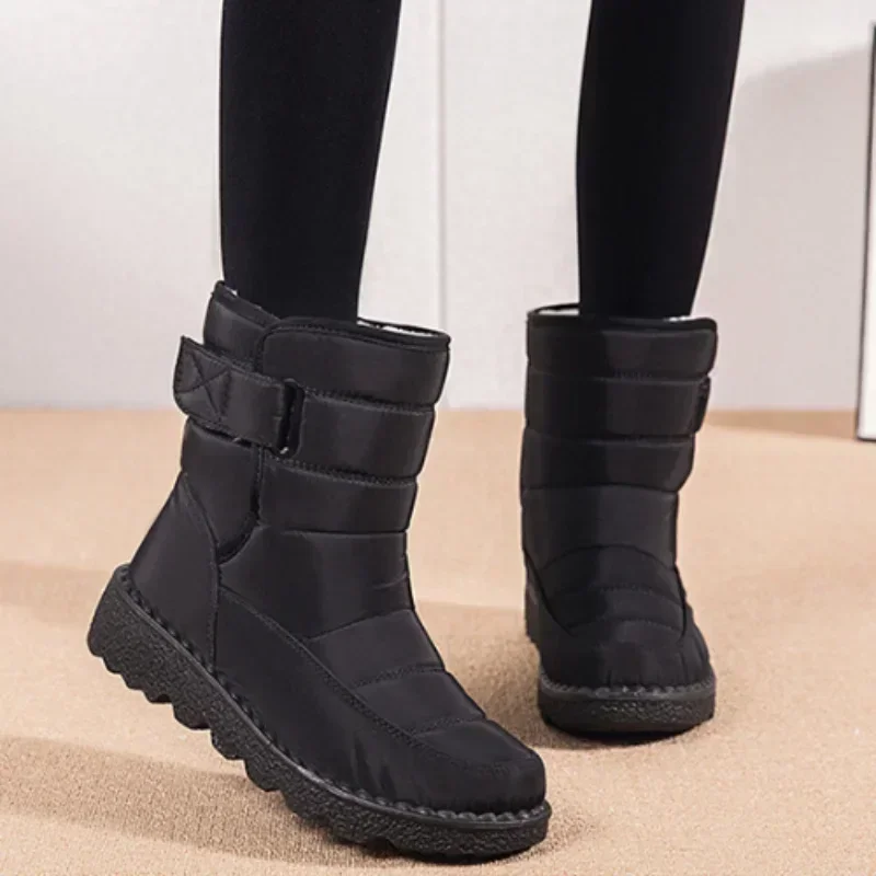 New Women\'s Boots Warm Womens Snow Boots Waterproof Women Casual Bare Boots Winter Platform Cotton Shoes Anti-slip Botas Mujer