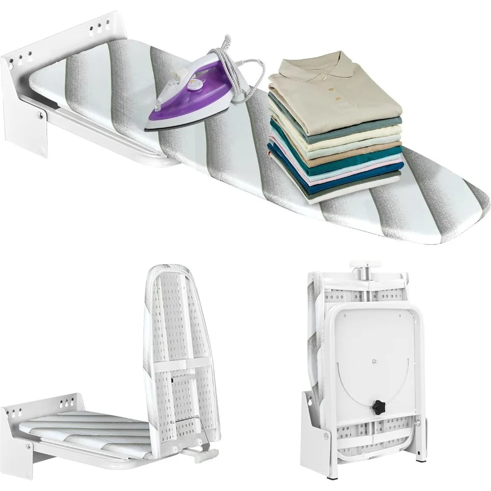 

Wall Mounted Ironing Board 37.4x11.8 Fold Down Wall Ironing Board 180° Swivel Heavy Duty Ironing Boards with Heat Resist