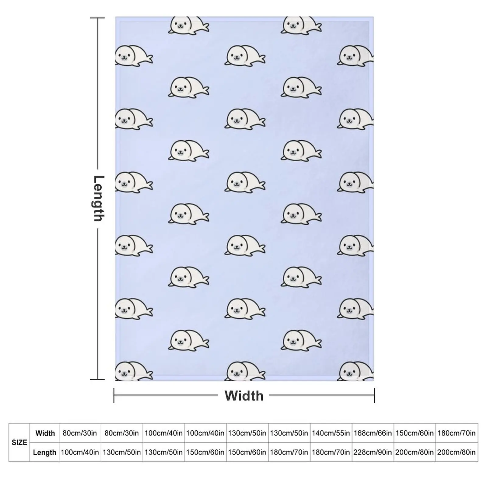 Seal Throw Blanket funny gift Luxury Brand Fashion Sofas bed plaid Bed linens Sofa Throw Blankets